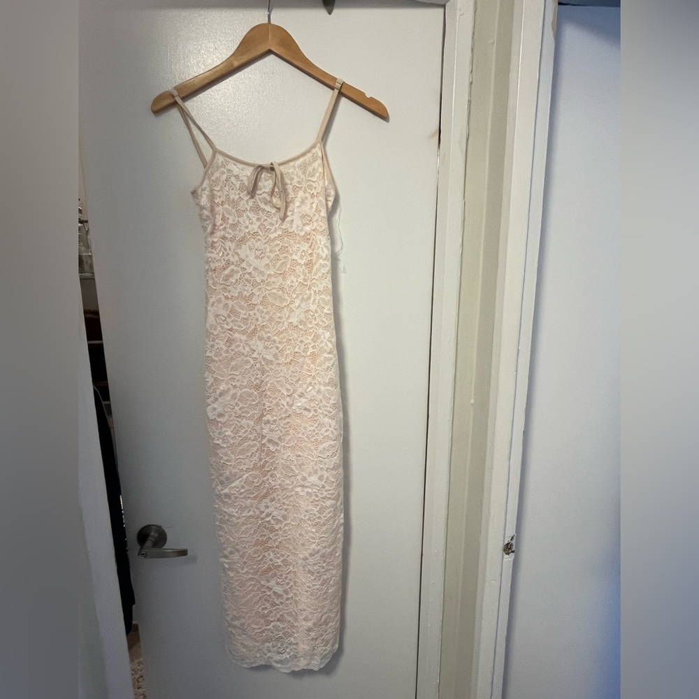 Peppermayo ivory Lace Midi Dress